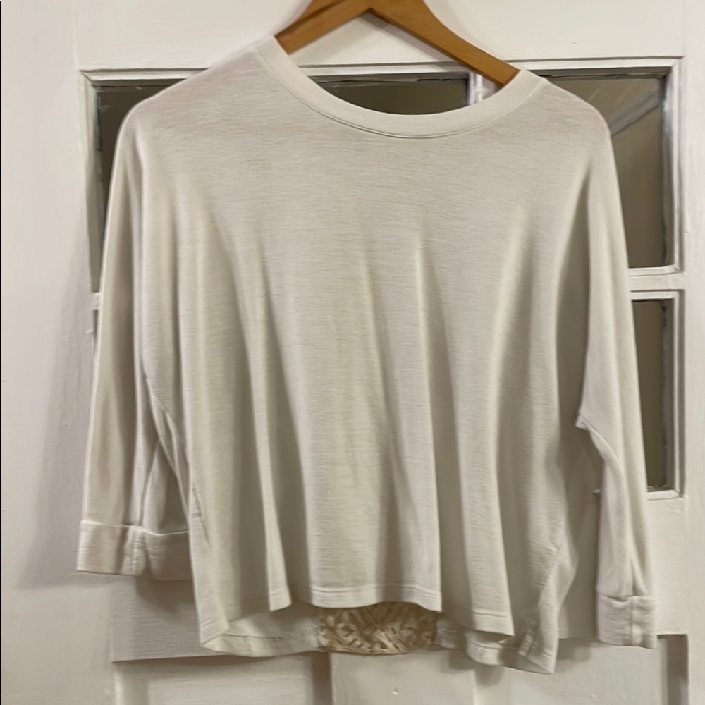 ANTHROPOLOGIE (staring at stars) Elegant White Women's M Top